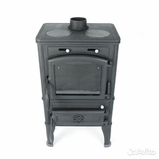 Печь gucha чугунная lava premium (с плитой) gucha