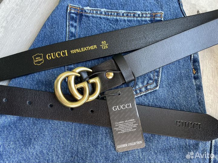 Женский ремень Gucci кожаный