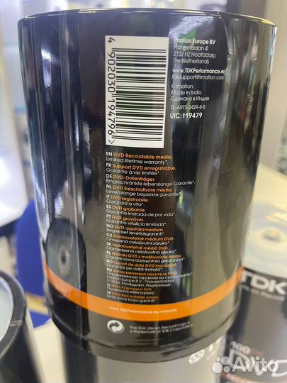 Диски DVD-R 4.7Gb TDK 16x 100 шт Cake Box