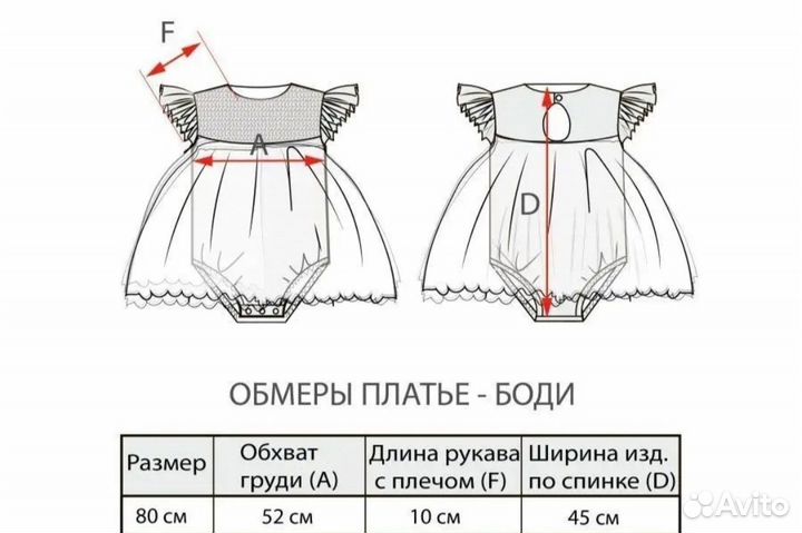 Платье боди для девочки