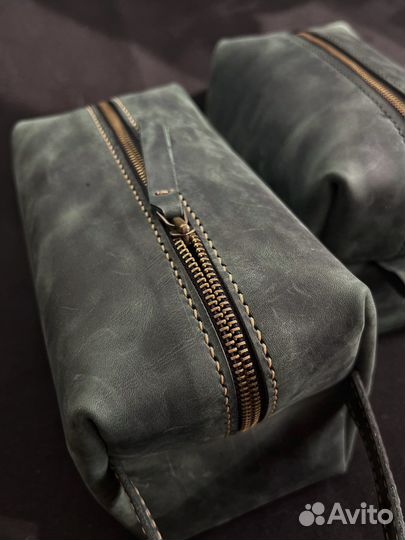 Косметичка несессер из кожи