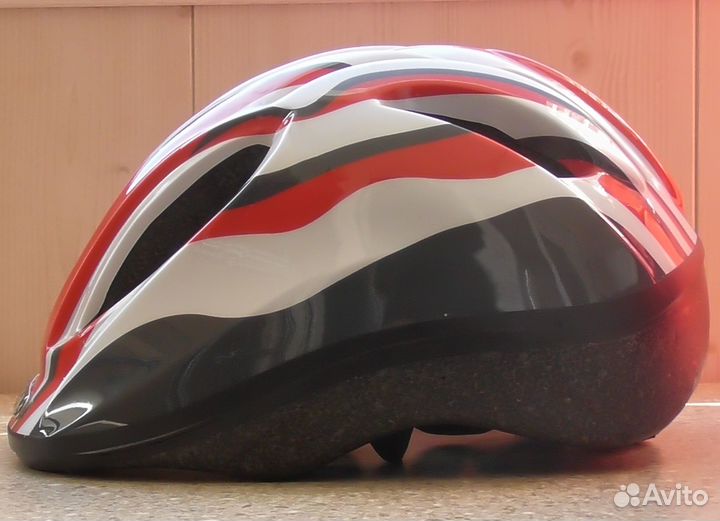 Велошлем Venzo детский, красно-серый (48-52)