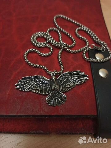 Кулон Ворон, сталь