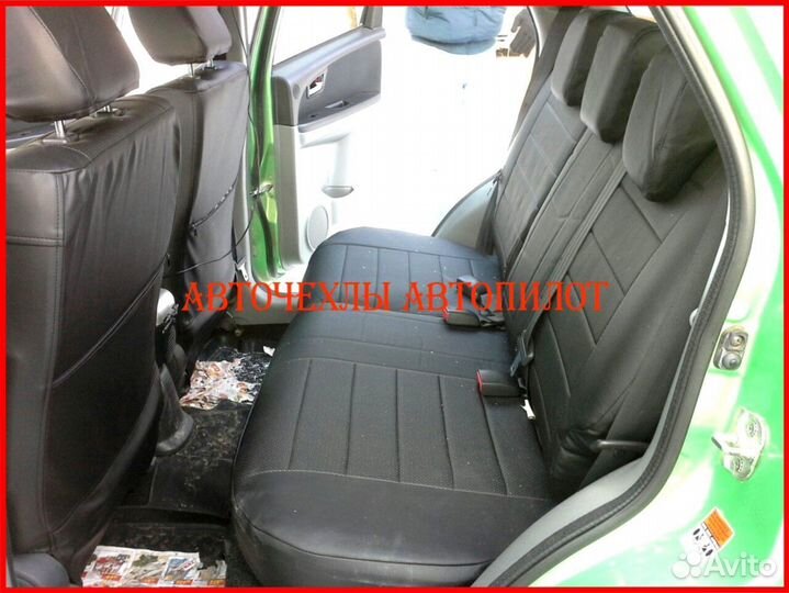 Чехлы Автопилот Suzuki SX4 из экокожи чёрные Класс