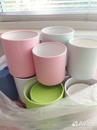 Коробки шляпные для цветов набором 2 в 1