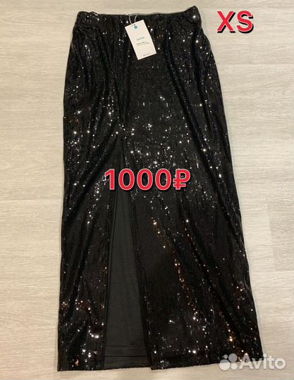 Юбка в пайетках befree. Новая. Размер xs