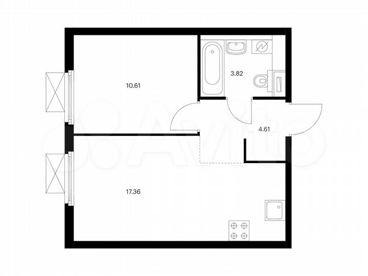 1-к. квартира, 36,4 м², 33/33 эт.