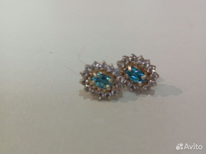 Винтажные серебро серьги