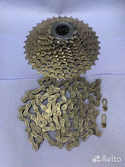 Кассета 10 скоростей Shimano Deore + цепь KMC X10