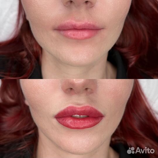 Перманентный макияж пудровые брови губы