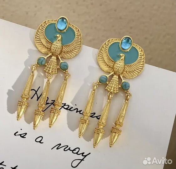 Серьги птицы в стиле Zara