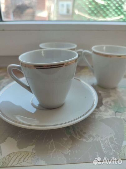 Чашки с блюдцем кофейный набор
