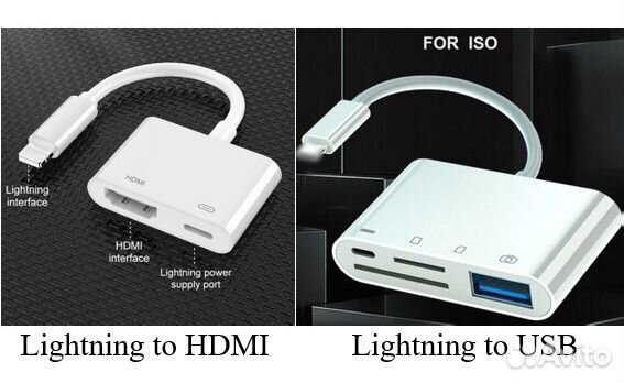 Док-станция Type-C Адаптер Lightning USB to hdmi