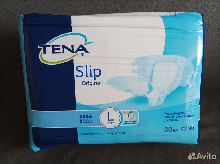 Подгузники для взрослых Tena Slip 3 размер L