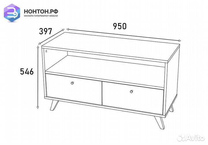 Тумба под тв Фьюжн tropical / камень угольный