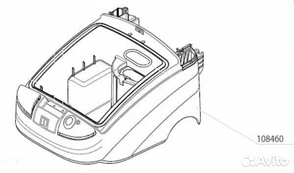 Верхняя часть корпуса пылесоса Thomas Genius - GEN