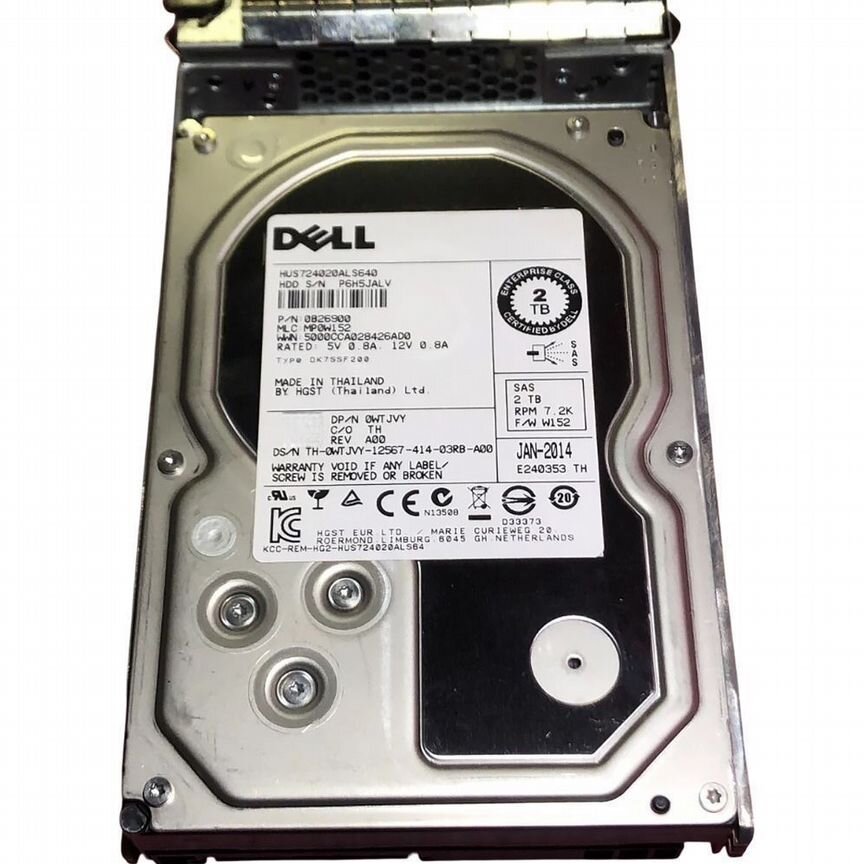 [0WTJVY] Жесткий Диск Dell Wtjvy 2tb 7200 Sas 3,5" Hdd 0wtjvy