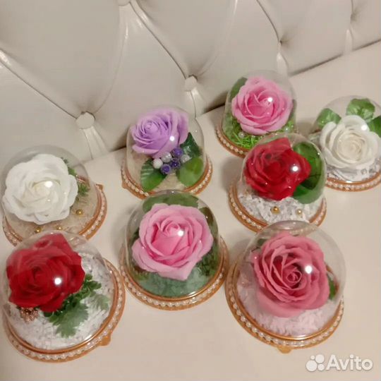 Мыльная роза в колбе