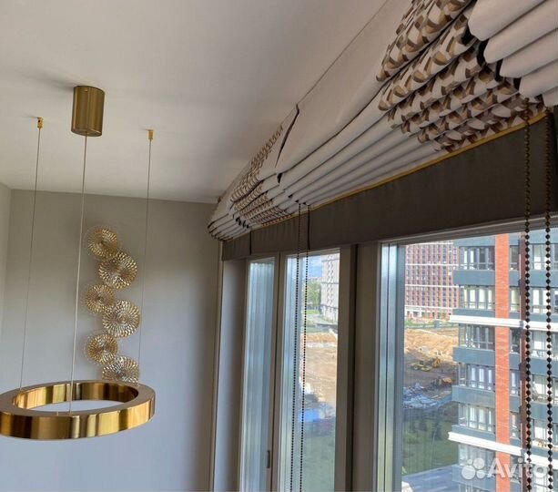 Римские шторы на электроприводе на заказ