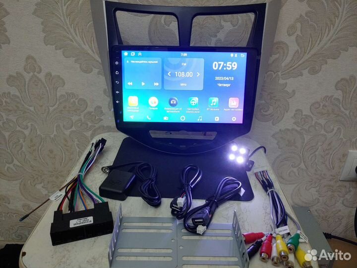Магнитола 2 din android 9 дюймов hyundai solaris