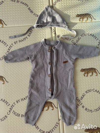 Комбинезон вязаный с шапочкой Leo 74