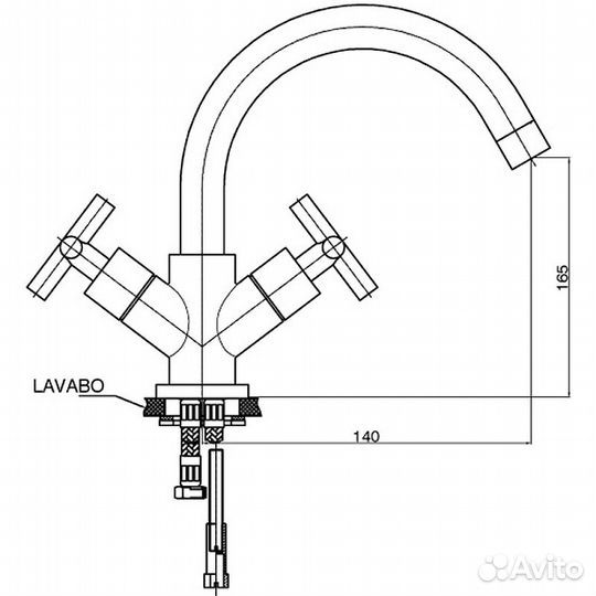 Смеситель для раковины GPD nino DLB05-B для умывальника