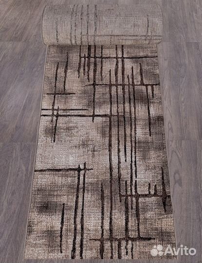 Ковровая дорожка Merinos Sierra D717 beige-brown 2