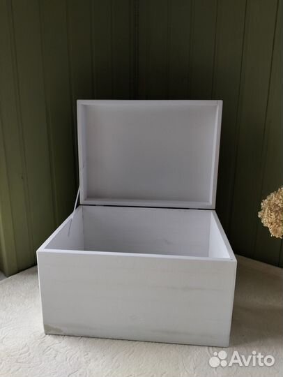 Ящик для хранения с крышкой, сундук деревянный