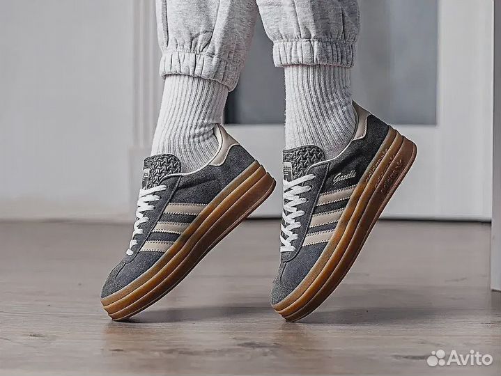 Adidas Gazelle Bold Grey gum