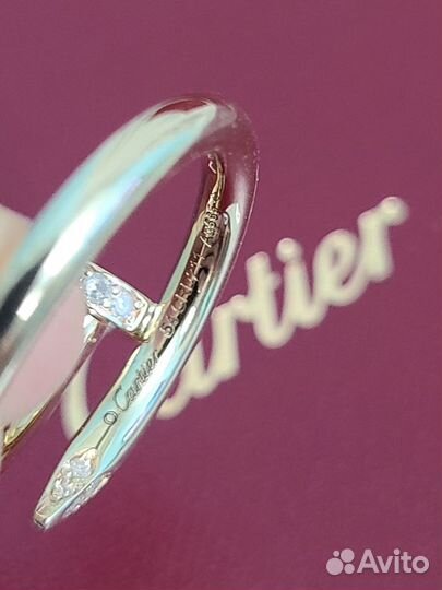 Кольцо cartier гвоздь с бриллиантами золото 585 п