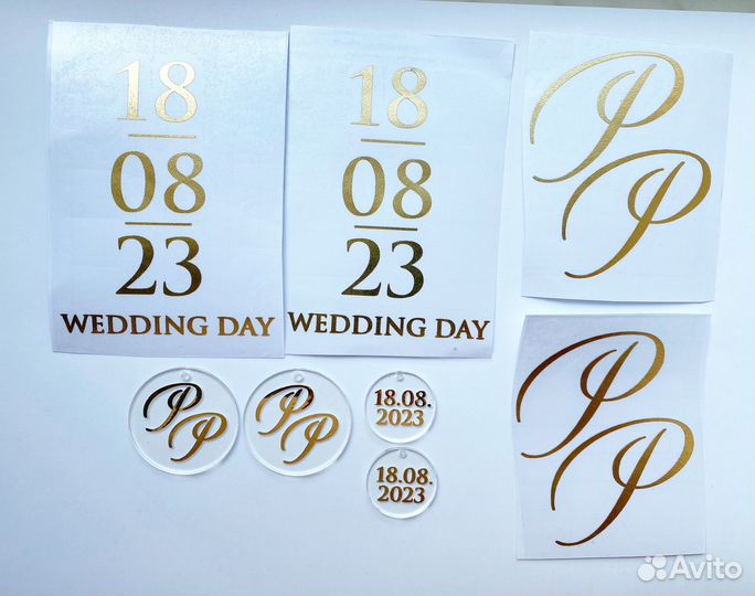 Свадебные аксессуары, наклейки