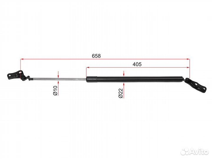 Амортизатор крышки багажника toyota estima ACR30/4