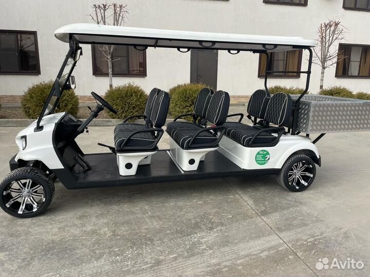 Гольф кар 6 мест с кузовом, музыкой и камерой