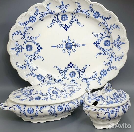 Террин, соусник и блюдо Дания, 19 век