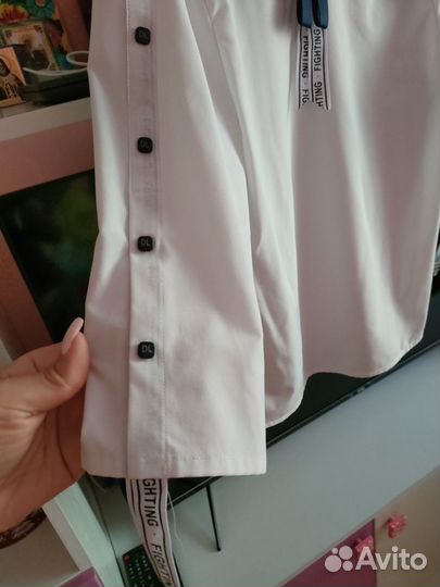 Блузка шелковая белая для девочки