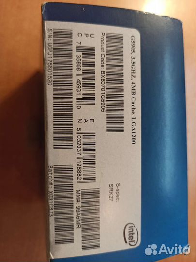 Процессор Intel G5905 BOX