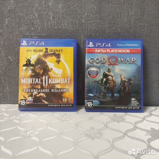 Mortal Kombat 11 и God of War для Sony PS4