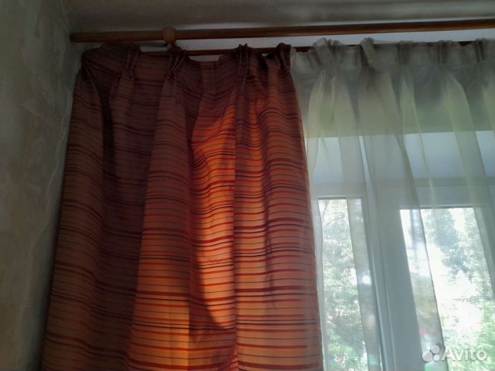 Шторы б-у, тюль, 2 ламбрекена