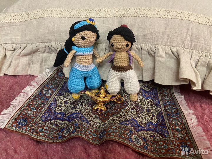 Аладдин и принцесса Жасмин, новые. Ручная работа