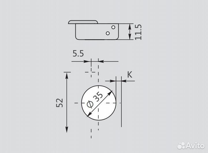 Петля накладная с доводчиком, регулировкой скорост