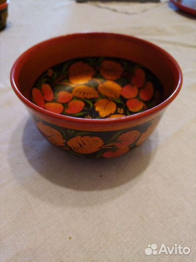 Посуда из дерева хохлома