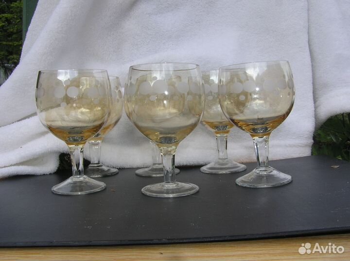Фужеры 100 мл стекло СССР 6 штук