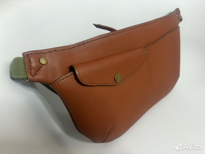 Мужская кожаная сумка ручной работы