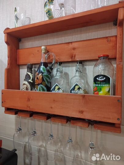 Винная полка деревянная