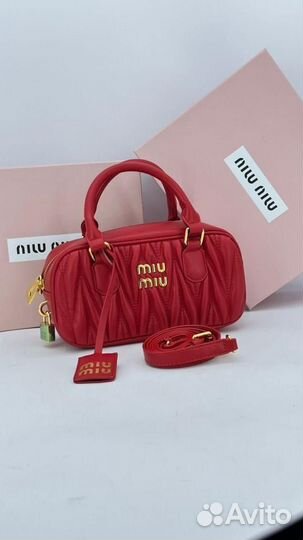 Новая женская сумка Miu Miu Arcadie красная