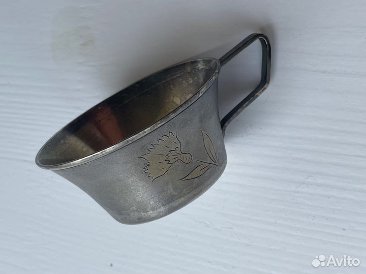 Серебряная чашка, сервиз СССР 875 пробы