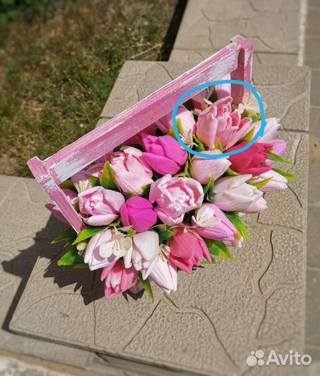 Силиконовая моно форма на 3 тюльпана