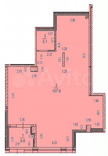 Свободного назначения, 119.6 м²