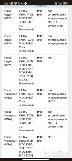 Радиатор Ford focus от Ava Cooling Systems FD2264