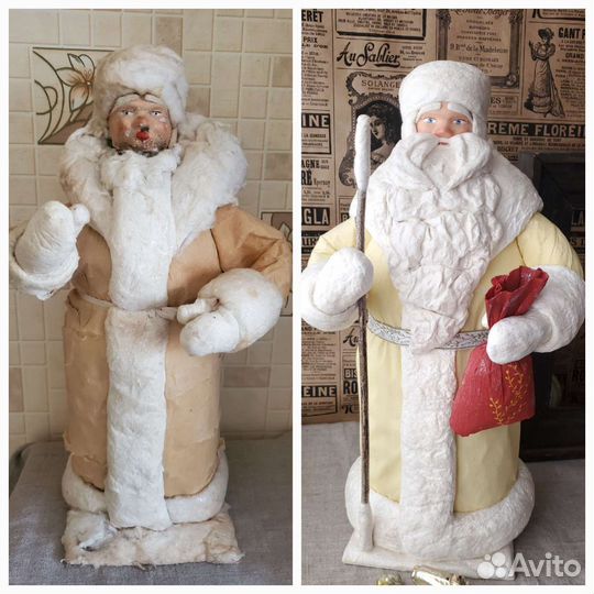 Реставрация Деда Мороза.Ватный Дед Мороз СССР